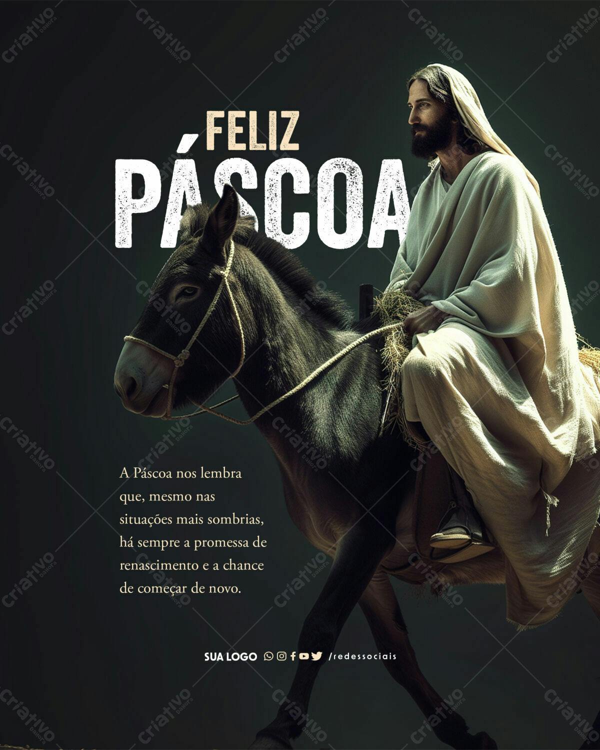 Post para Páscoa PSD Editável