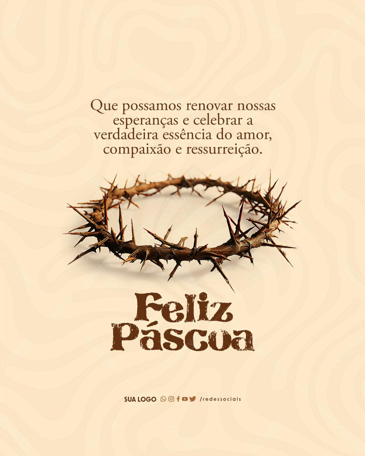 Post para Páscoa PSD Editável