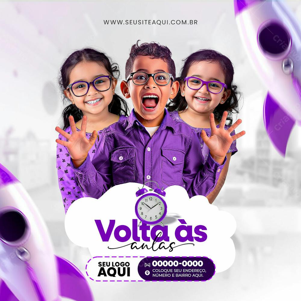 VOLTA ÀS AULAS | MATRÍCULAS ABERTAS | ESCOLA | PSD EDITÁVEL