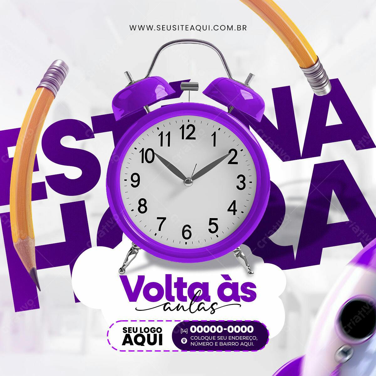 Flyer Volta às Aulas PSD Editável
