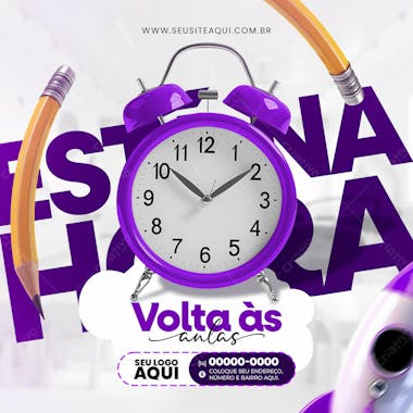 Volta às aulas | matrículas abertas | escola | psd editável