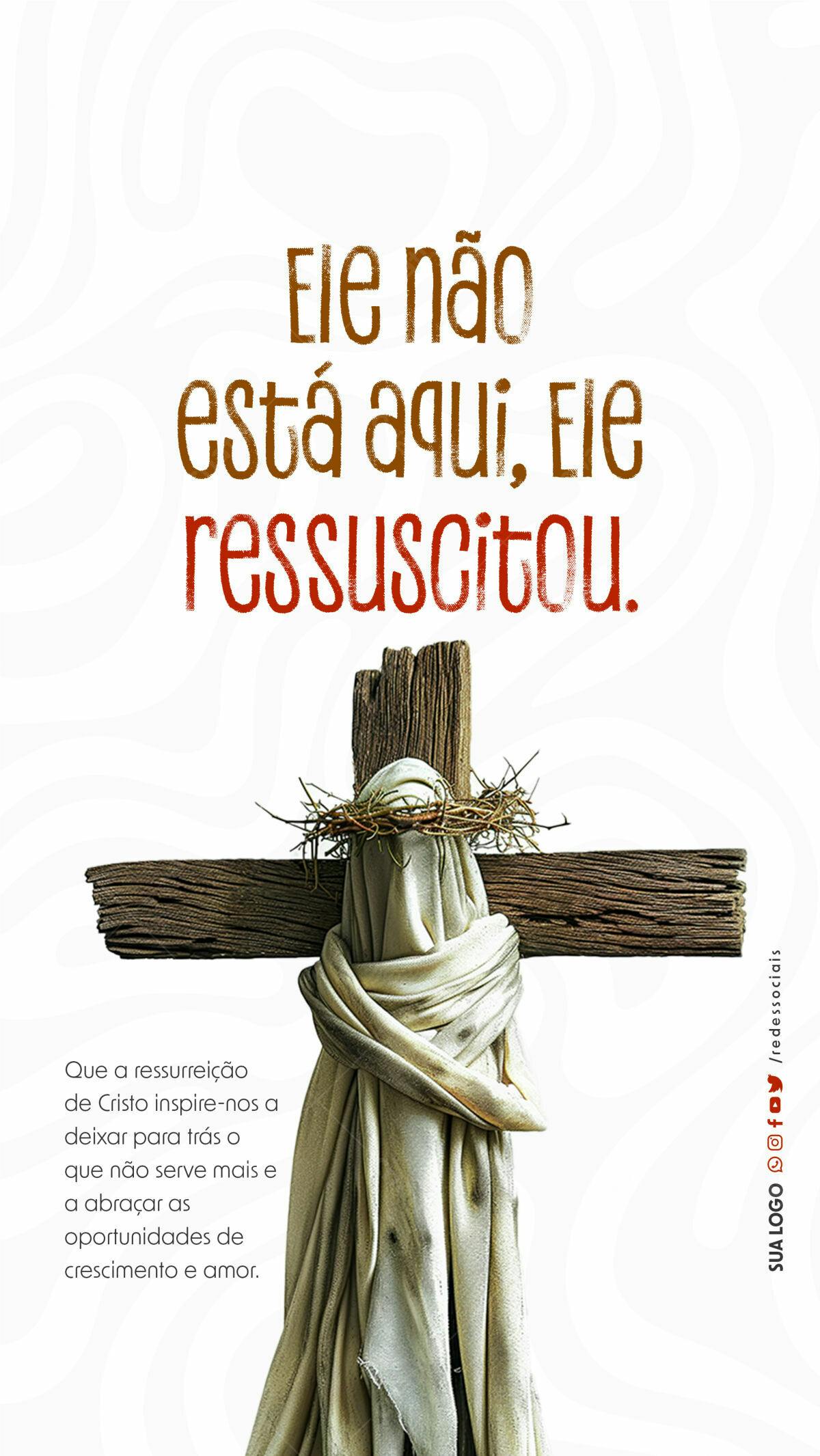 Flyer Páscoa Cristã PSD Editável