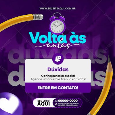 VOLTA ÀS AULAS | MATRÍCULAS ABERTAS | ESCOLA | PSD EDITÁVEL