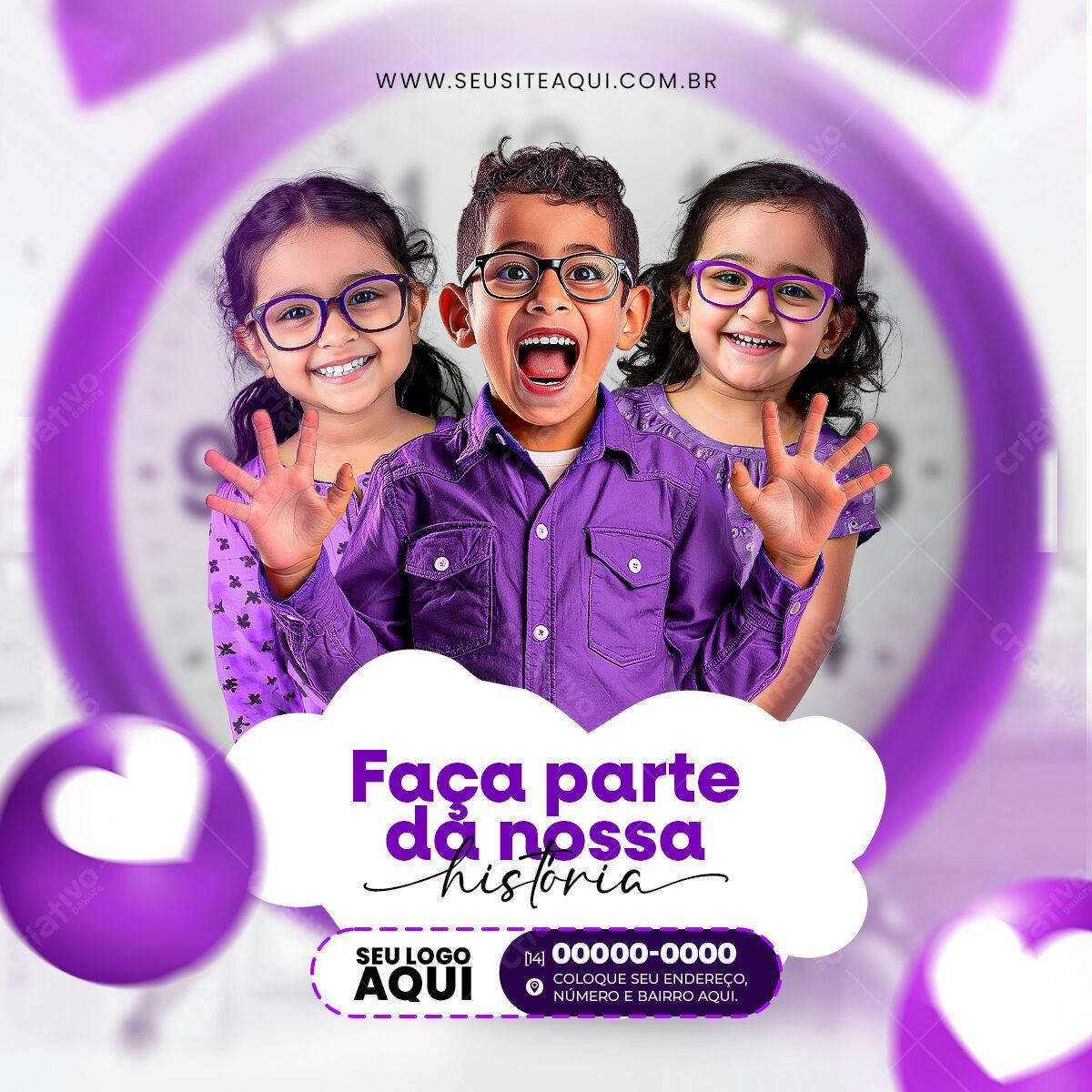 Flyer Infantil para Escola PSD Editável