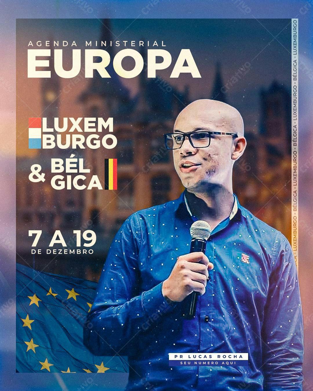 Flyer Agenda Ministerial Europa PSD Editável