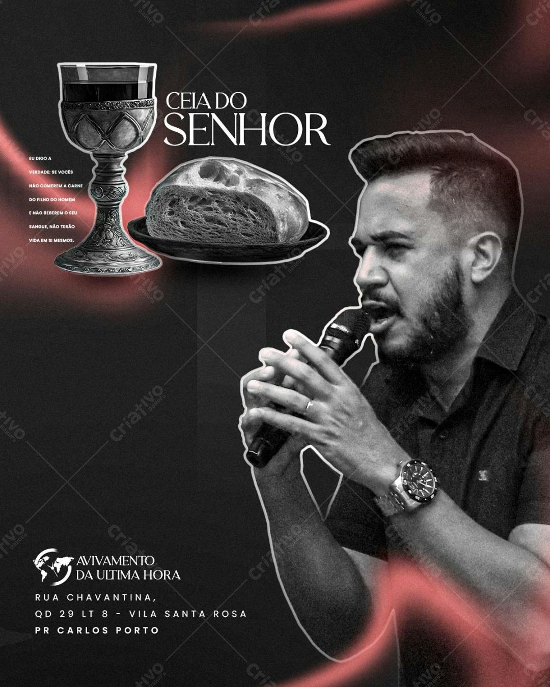 Flyer para Ceia do Senhor PSD Editável