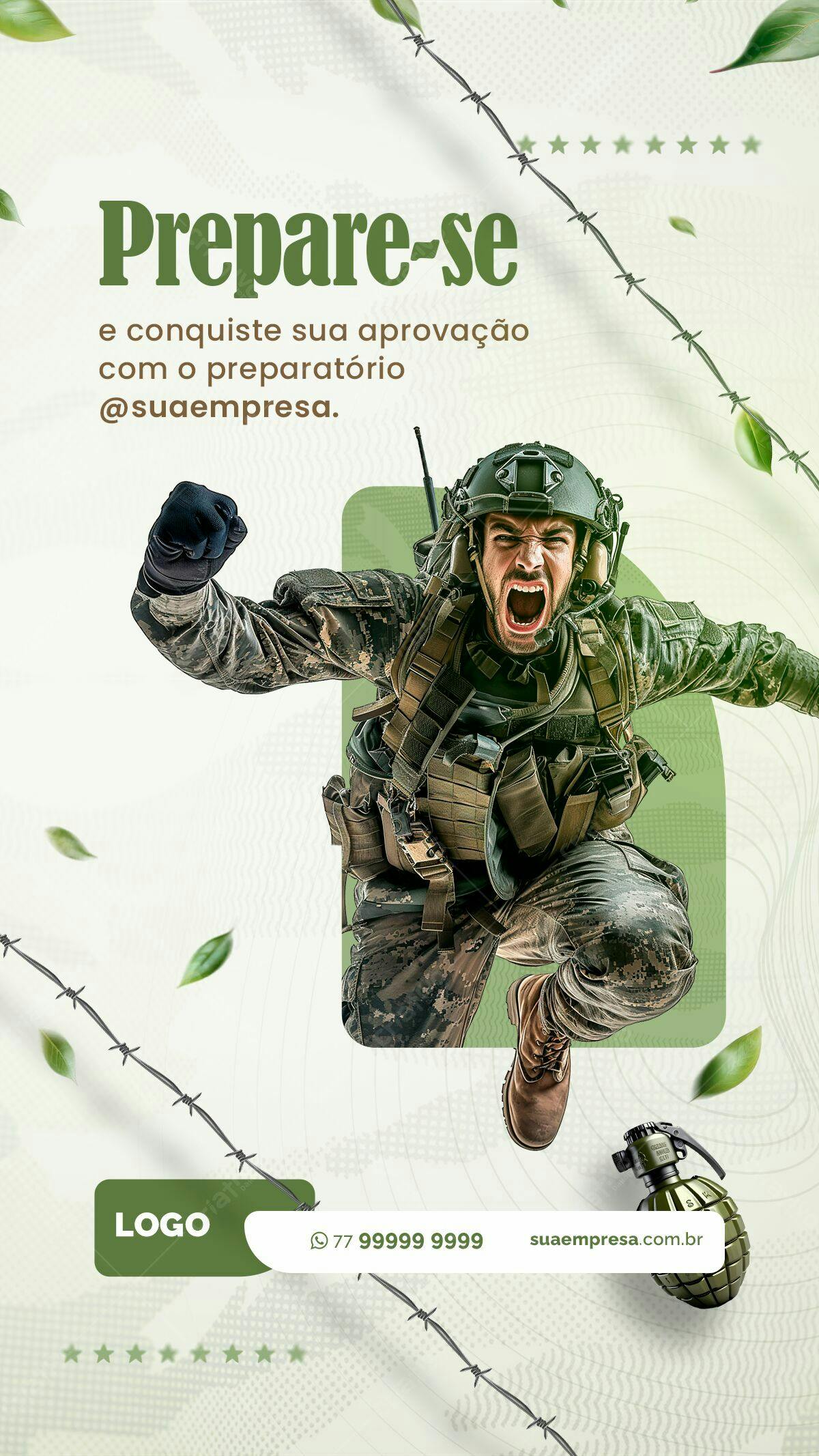 Flyer para Pré-Vestibular Militar PSD Editável