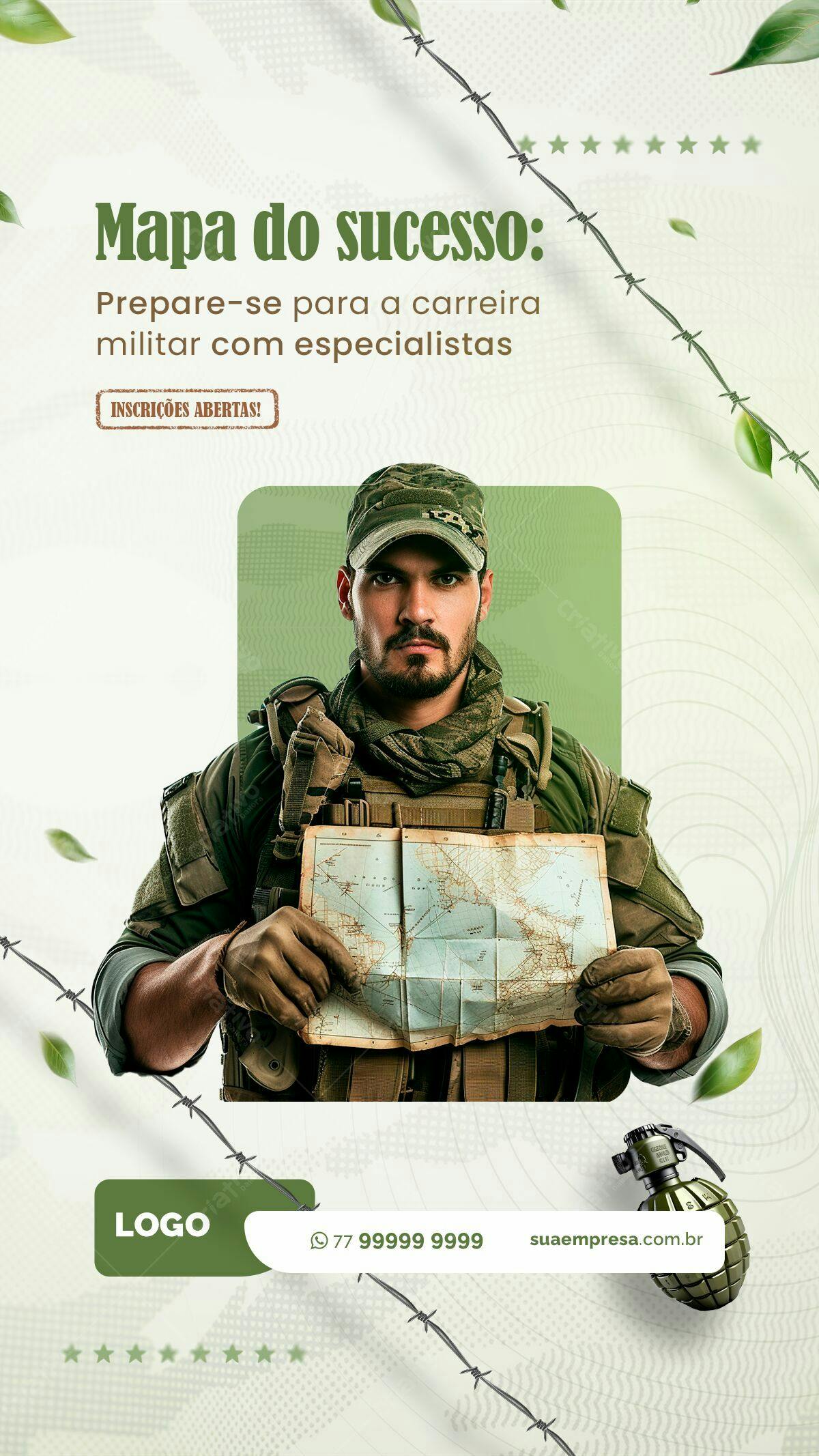 Flyer Carreira Militar PSD Editável
