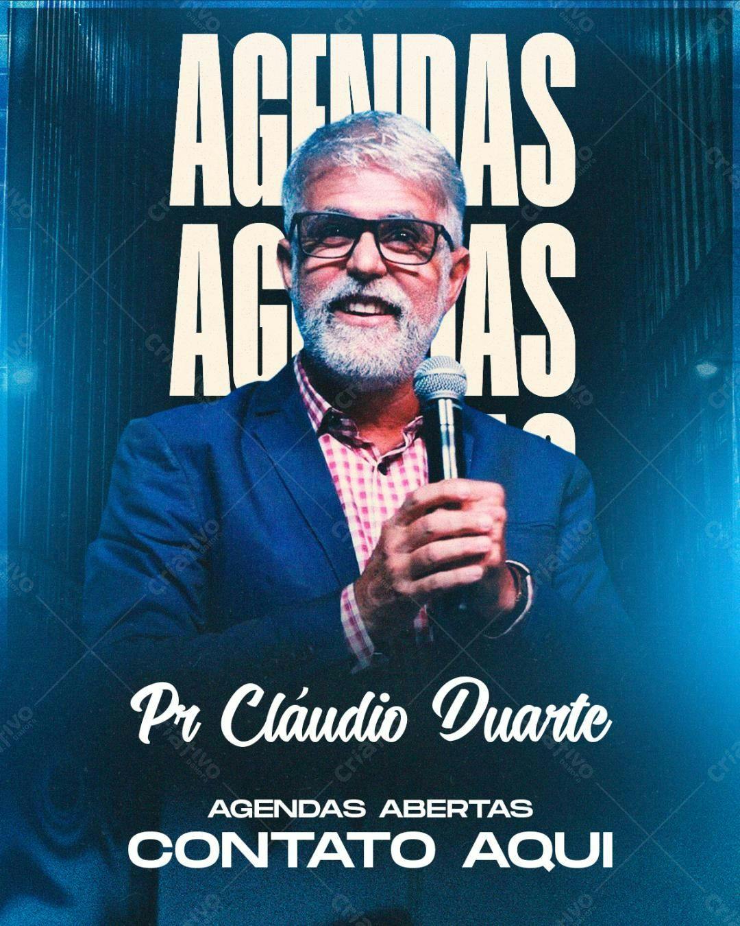Flyer para Agenda do Pr. Cláudio Duarte PSD Editável