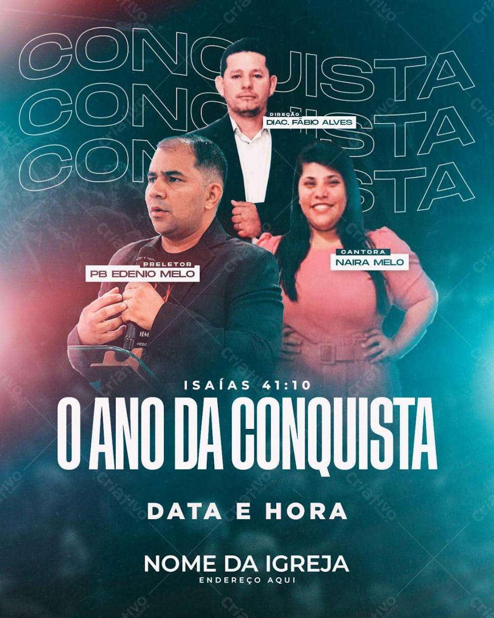Psd Ano Da Conquista Gospel