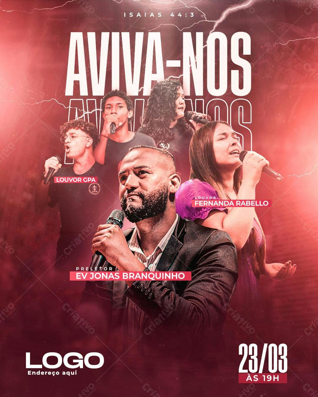 Flyer Evento Aviva-nos PSD Editável