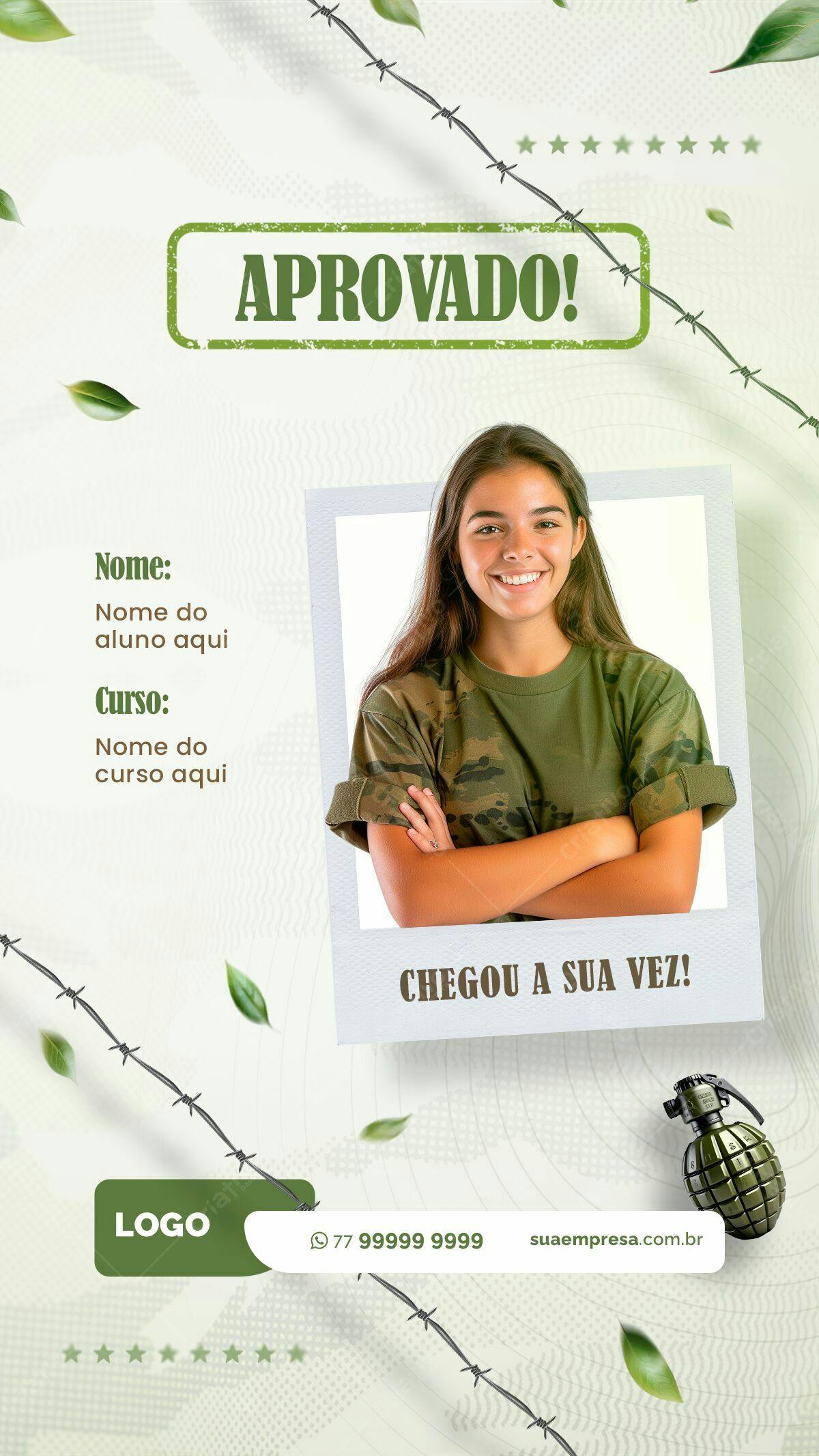 Certificado de Aprovação PSD Editável