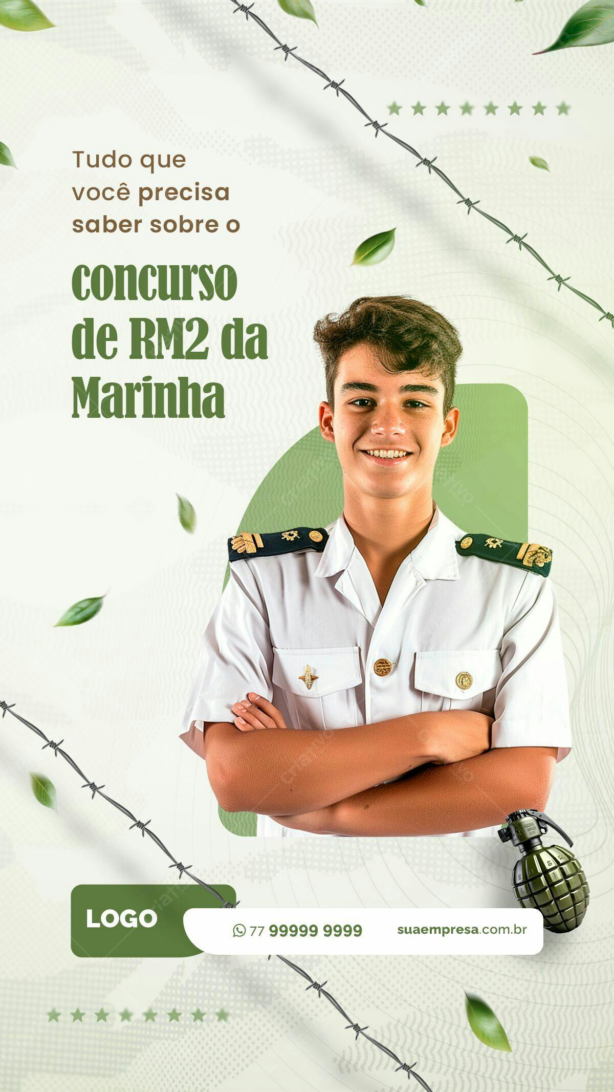 Flyer Concurso RM2 Marinha PSD Editável