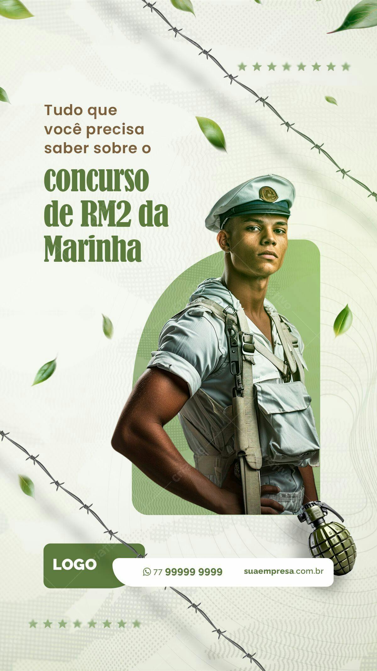 Flyer Concurso Marinha RM2 PSD Editável