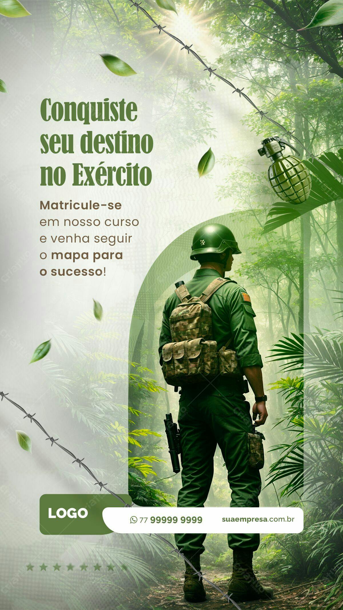 Flyer Recrutamento Exército PSD Editável