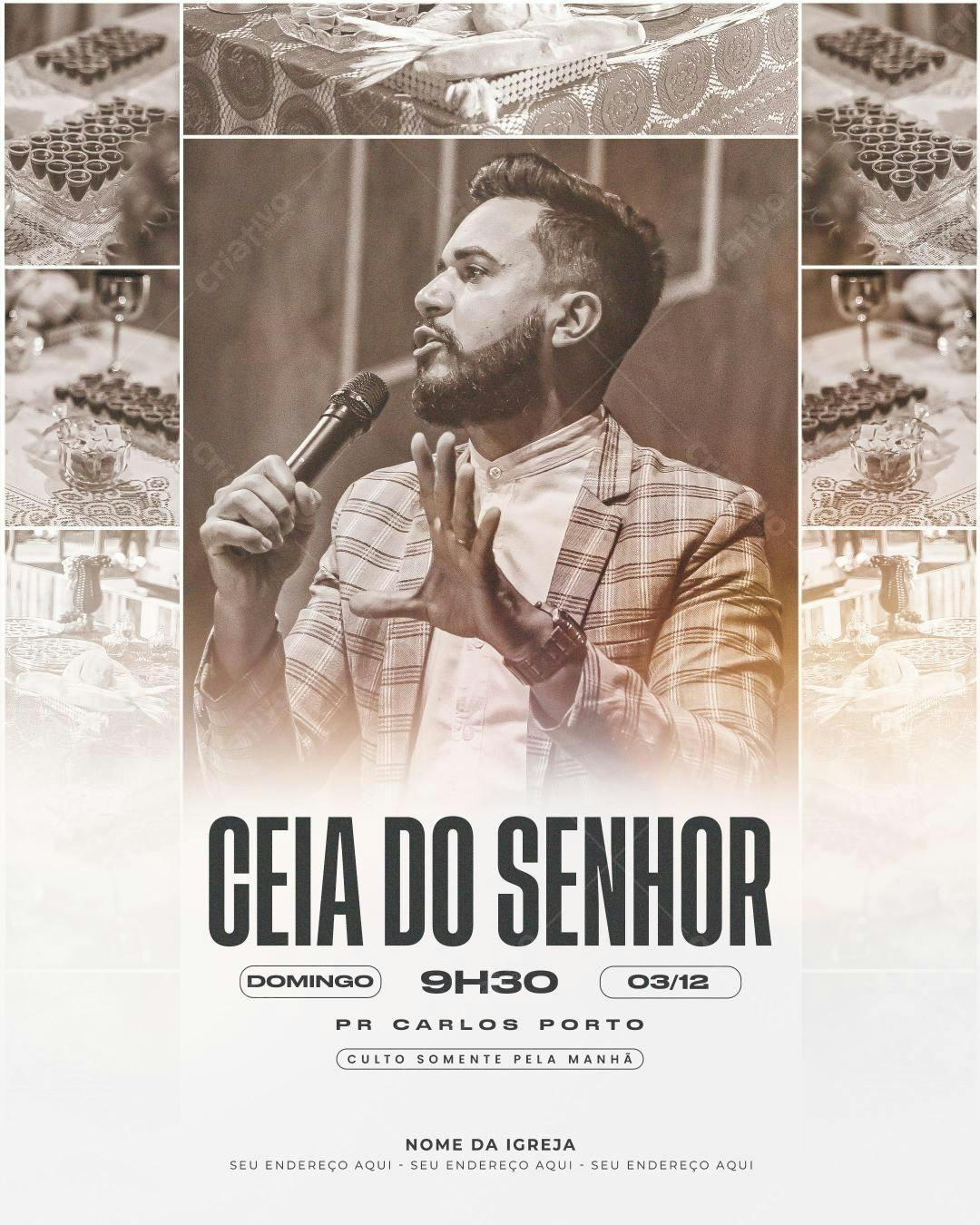 Flyer para Ceia do Senhor PSD Editável