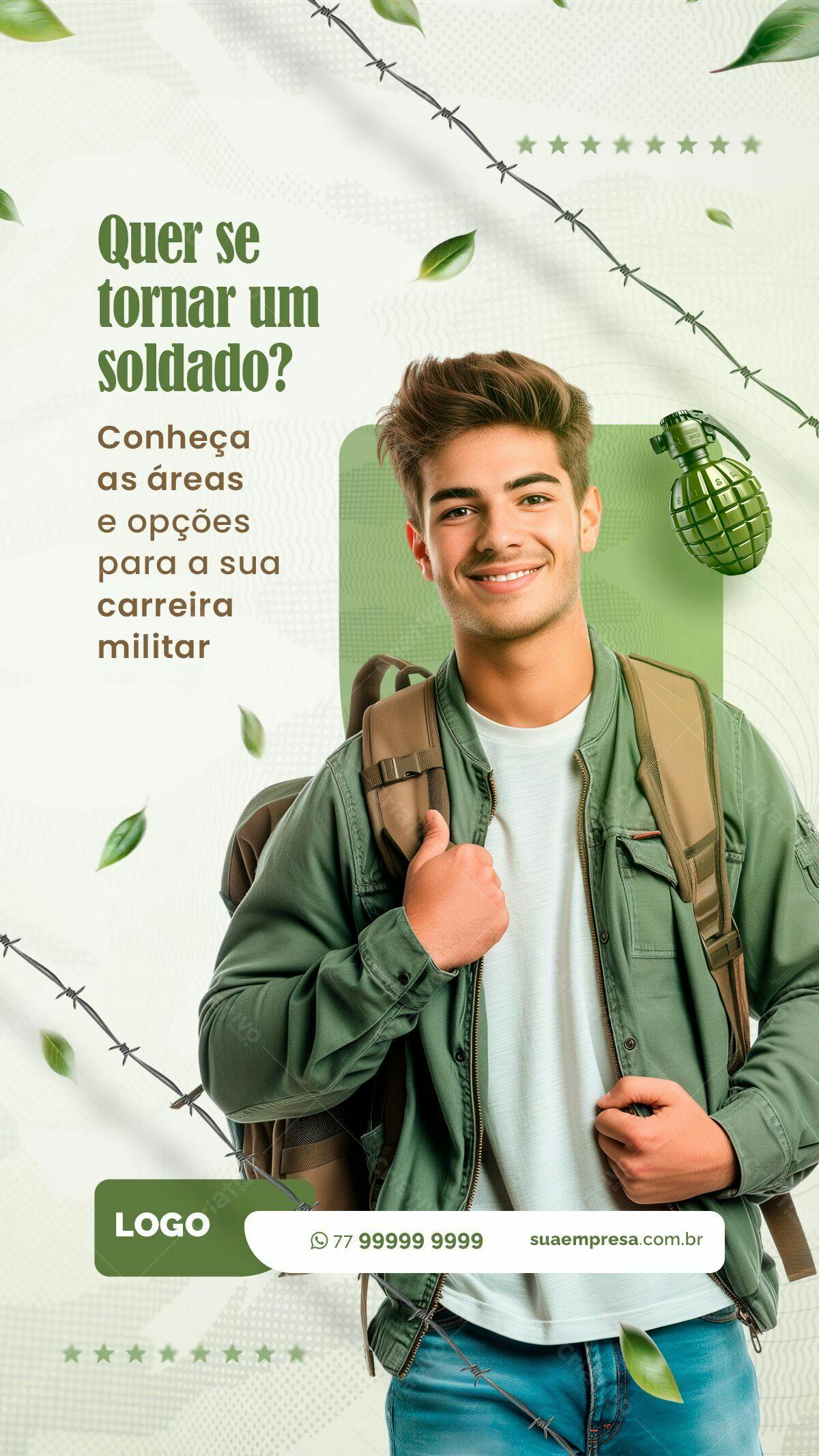 Flyer Carreira Militar PSD Editável