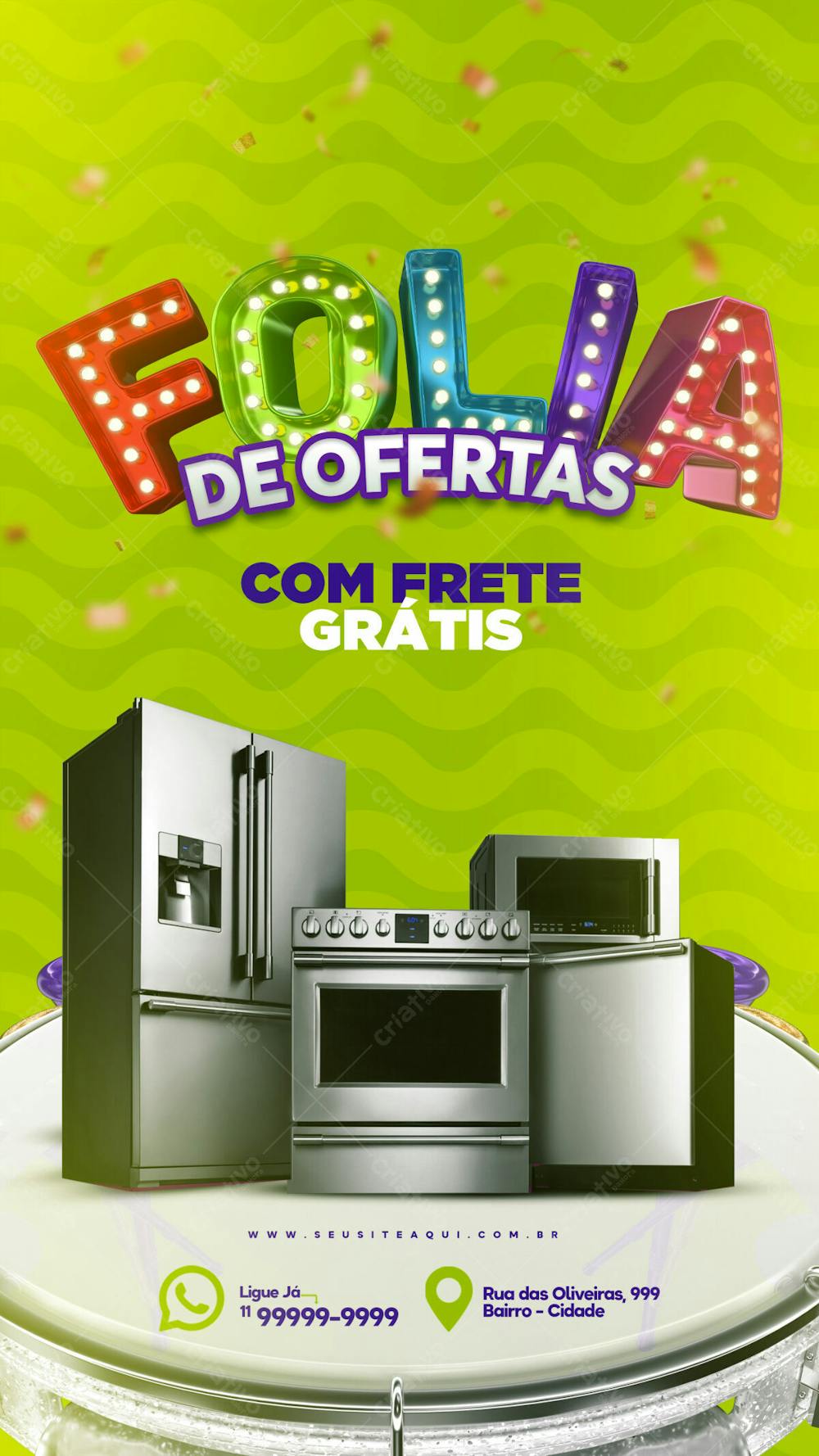 Social Media Story Folia De Ofertas Psd Editável