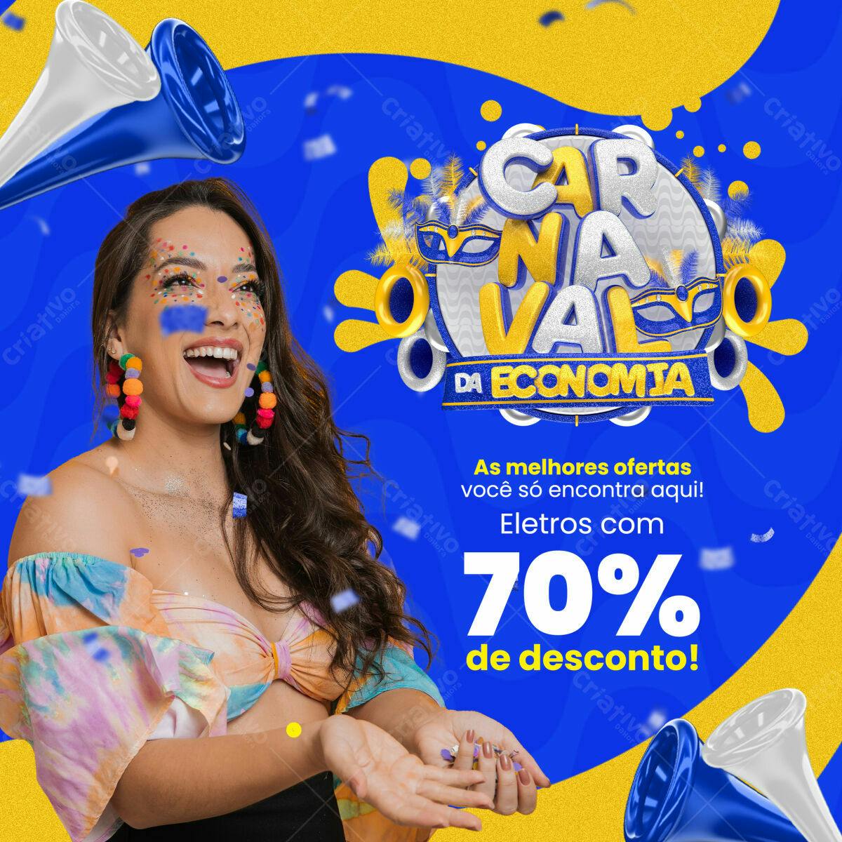 Flyer Carnaval da Economia PSD Editável