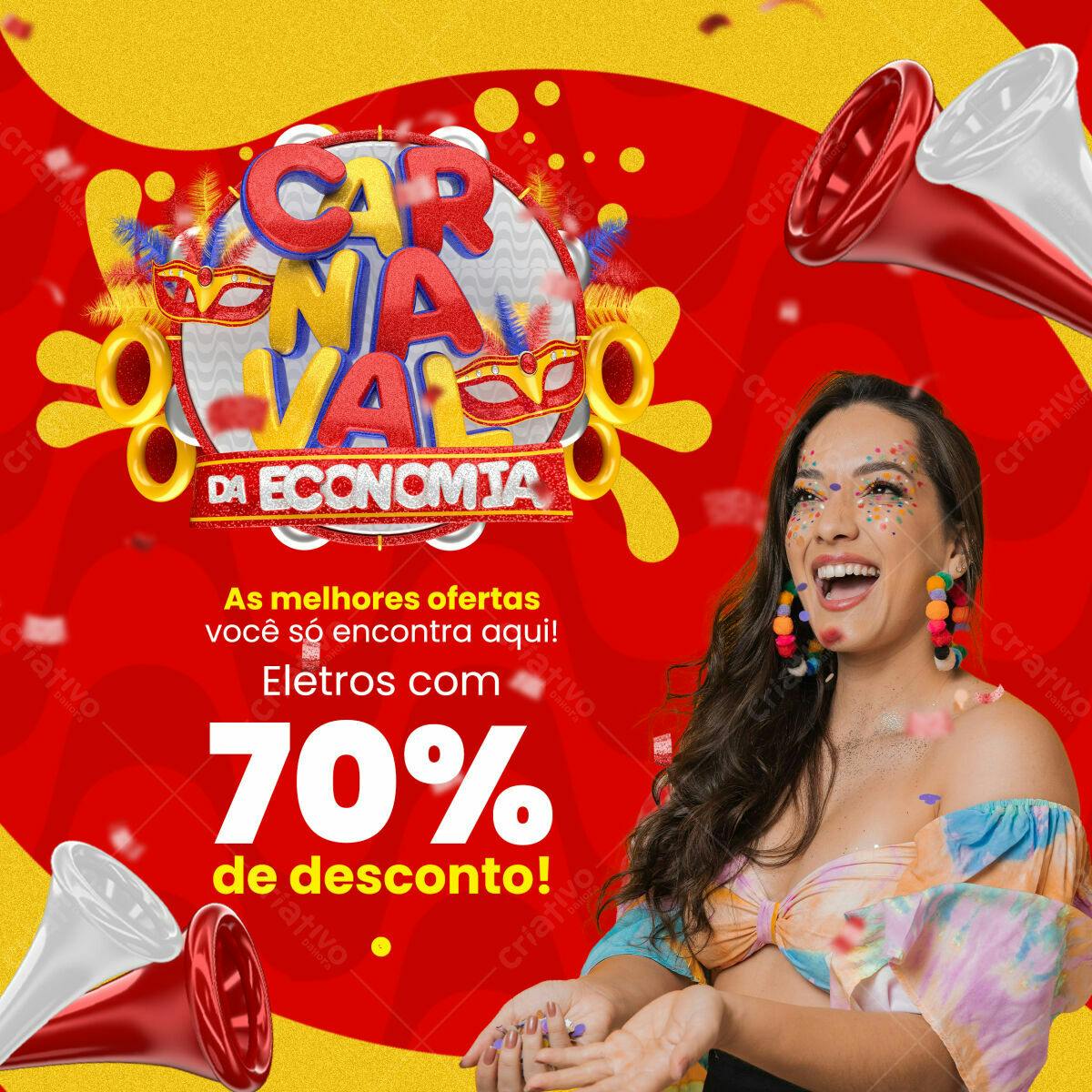 Flyer Carnaval da Economia PSD Editável