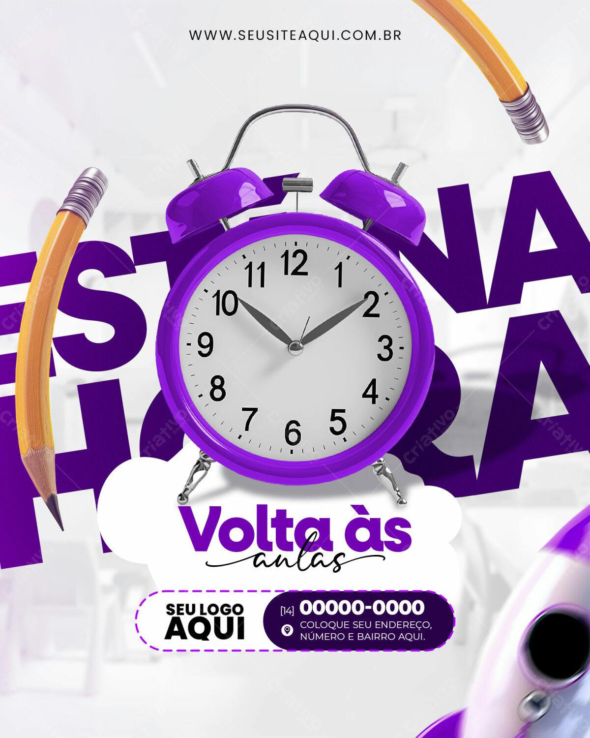 Flyer Volta às Aulas PSD Editável