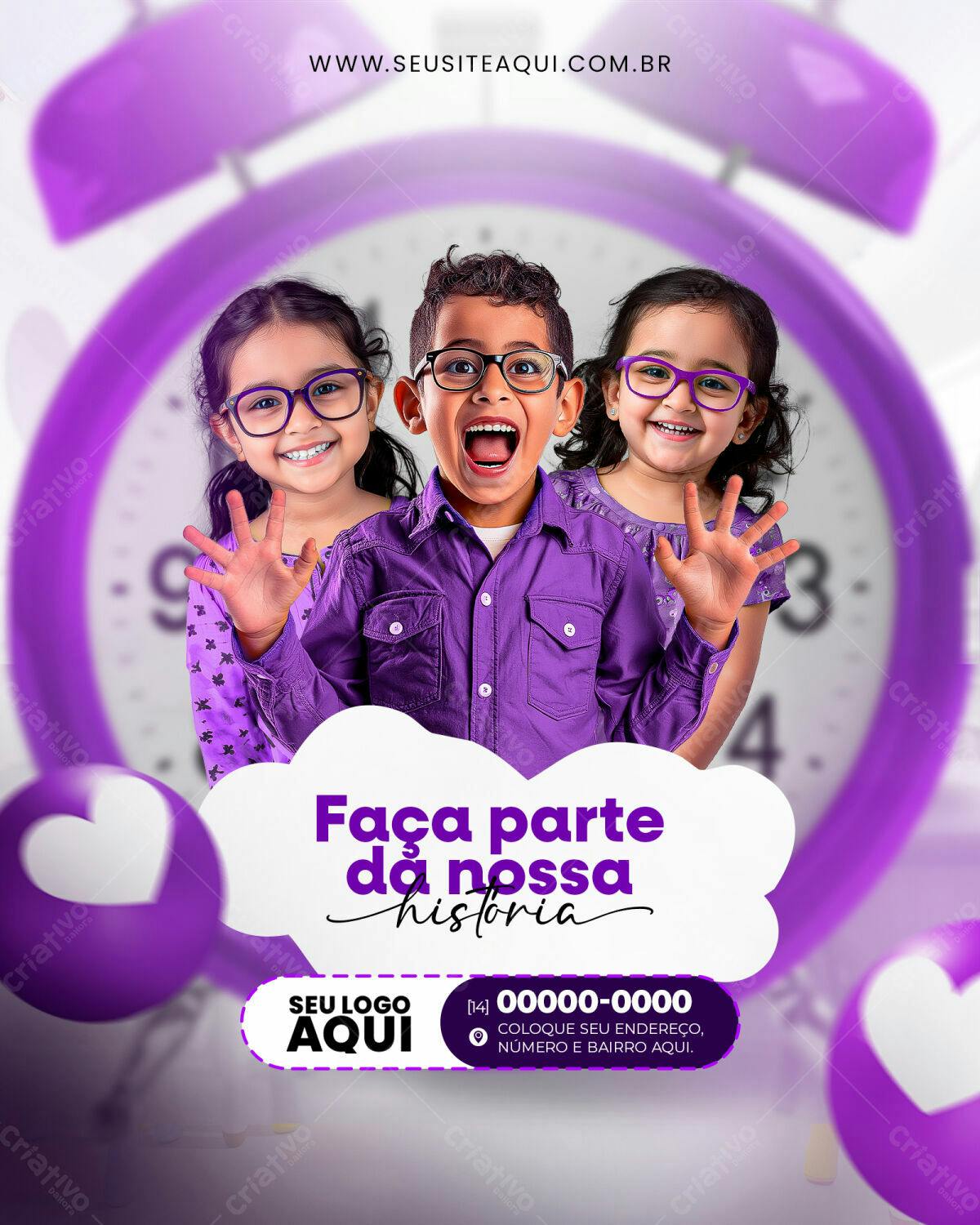 Flyer Infantil para Escola PSD Editável