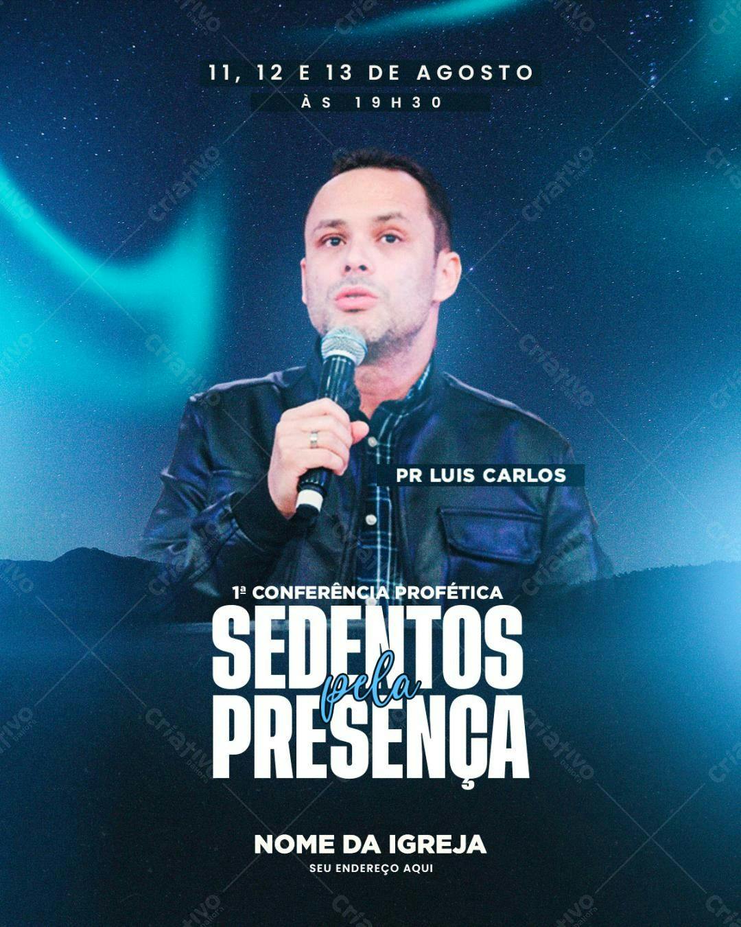 Flyer para Conferência Profética PSD Editável