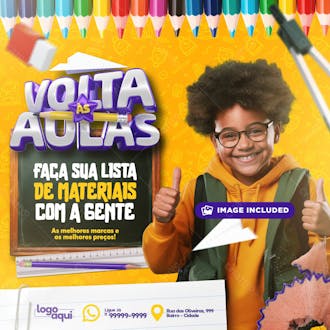 Volta às aulas faça sua lista de materiais