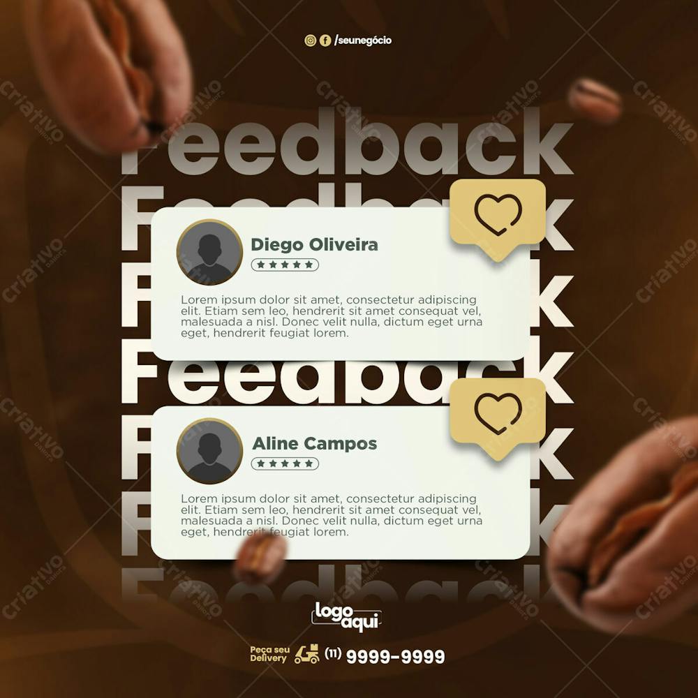 Padaria Feedback Psd Editável