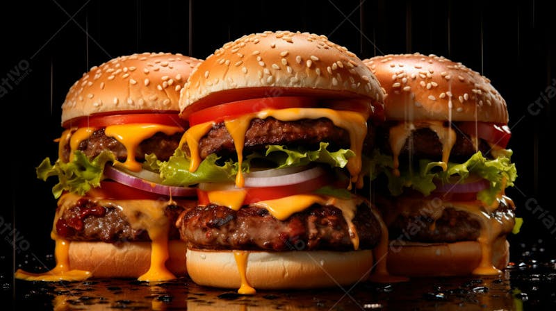 Imagem de hamburgueres com uma super carne 2