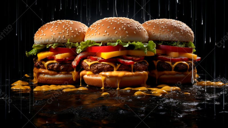 Imagem de hamburgueres com uma super carne 1