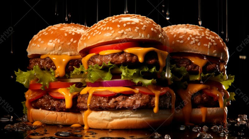 Imagem de hamburgueres com uma super carne 4