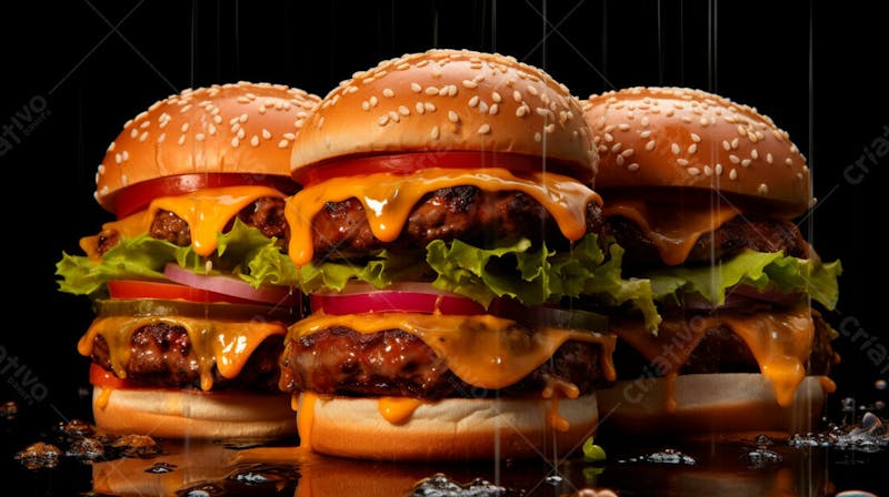 Imagem de hamburgueres com uma super carne 5