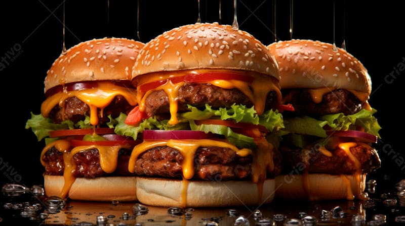 Imagem de hamburgueres com uma super carne 6