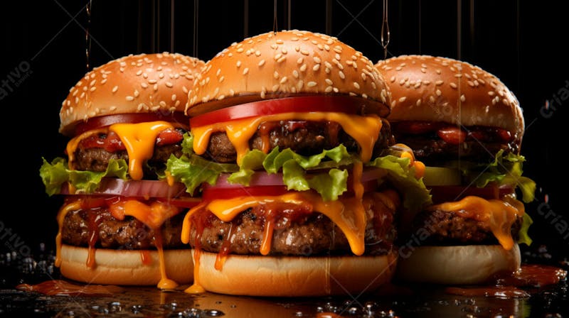 Imagem de hamburgueres com uma super carne 7