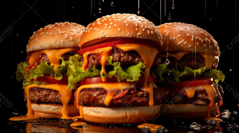 Imagem de hamburgueres com uma super carne 9