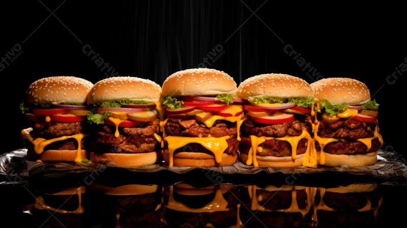 Imagem de hamburgueres com uma super carne 12