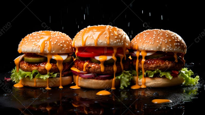 Imagem de hamburgueres com uma super carne 13