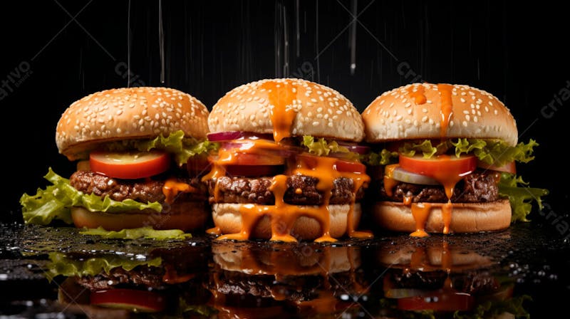 Imagem de hamburgueres com uma super carne 15