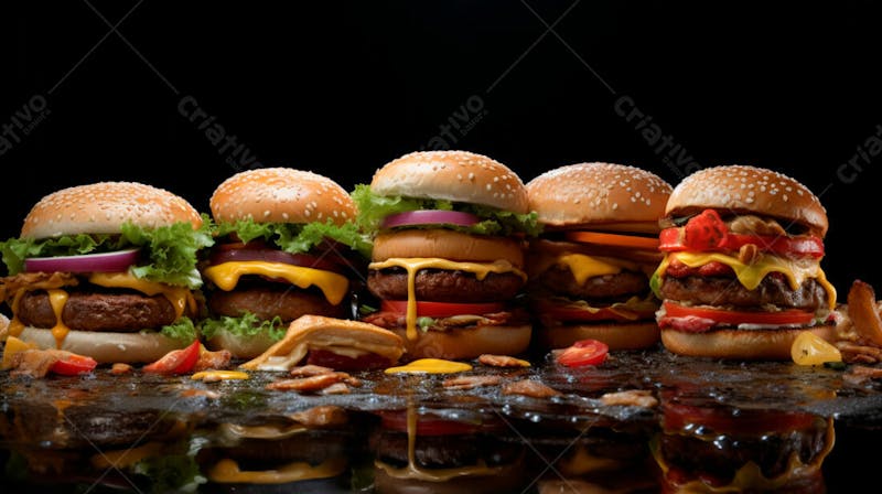 Imagem de hamburgueres com uma super carne 16