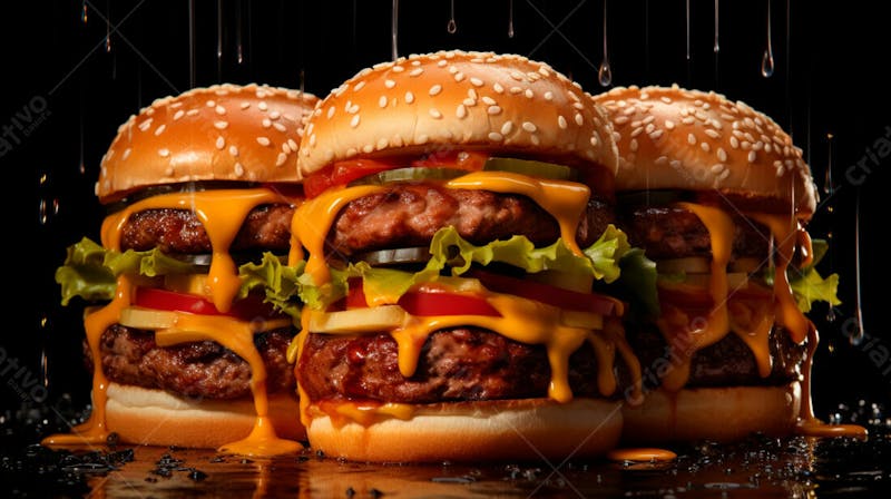 Imagem de hamburgueres com uma super carne 18