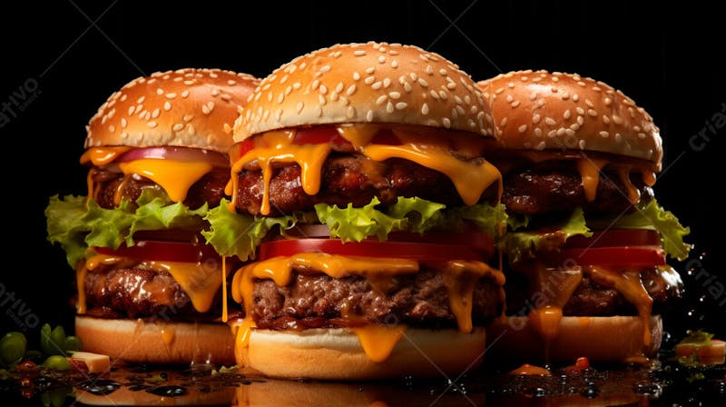 Imagem de hamburgueres com uma super carne 21