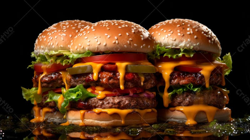 Imagem de hamburgueres com uma super carne 22