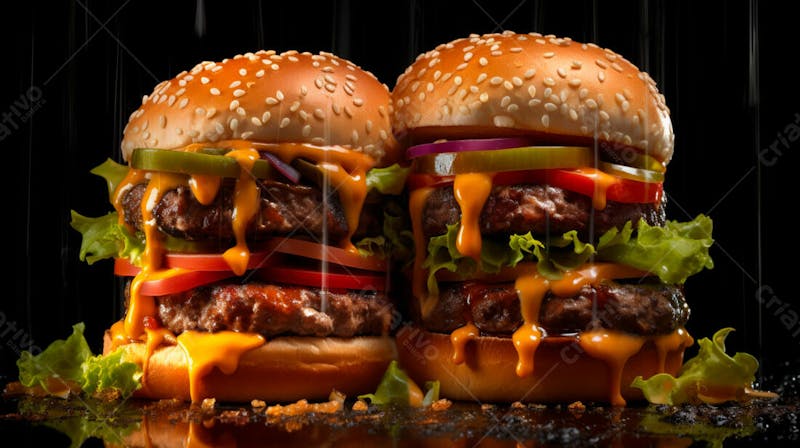 Imagem de hamburgueres com uma super carne 23