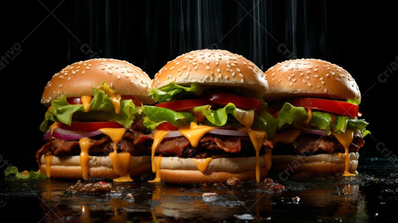 Imagem de hamburgueres com uma super carne 26
