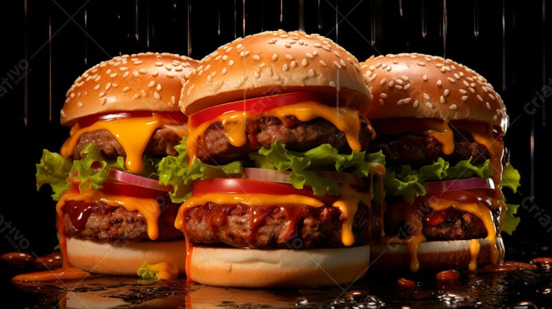 Imagem de hamburgueres com uma super carne 27