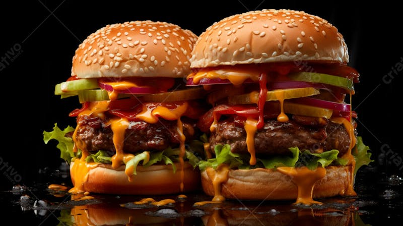 Imagem de hamburgueres com uma super carne 29
