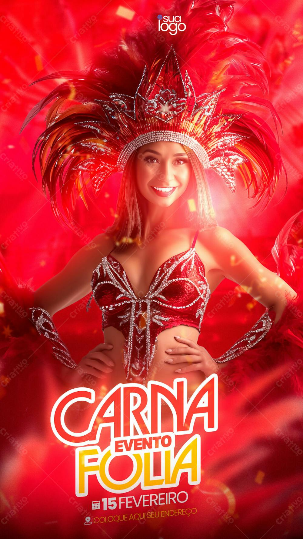 Flyer Carna Evento Folia Story