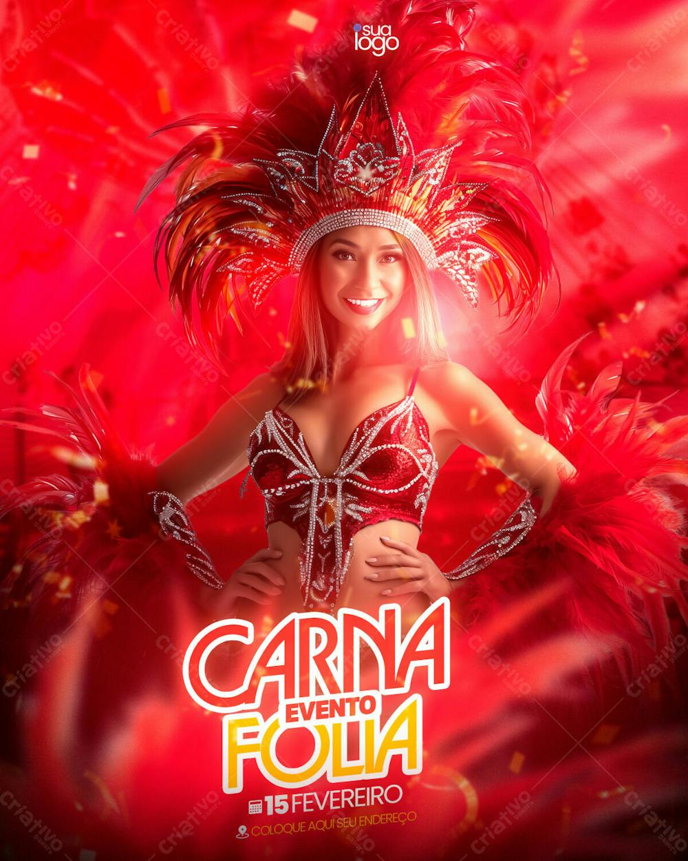 Flyer Carna Evento Folia Feed