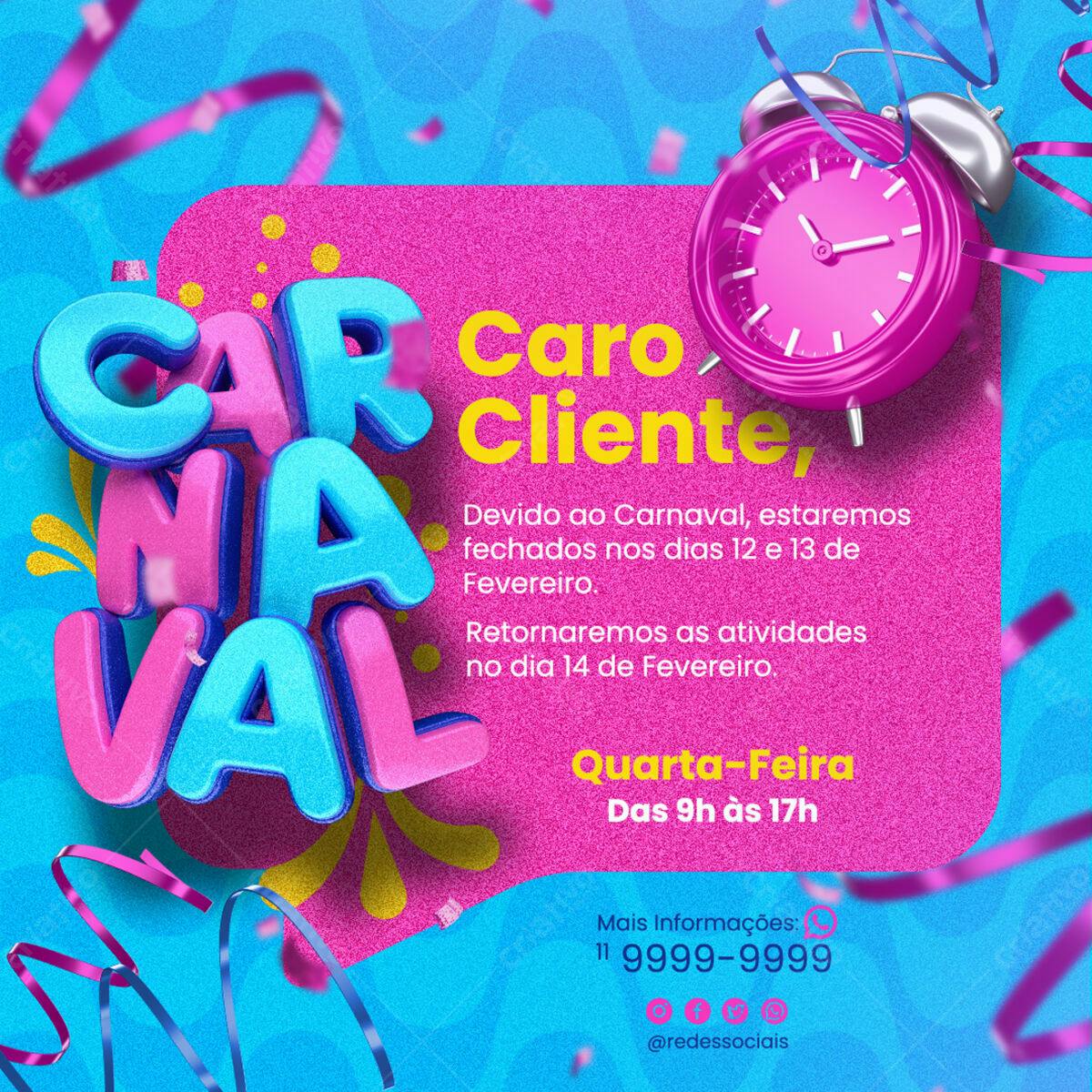 Flyer Carnaval PSD Editável